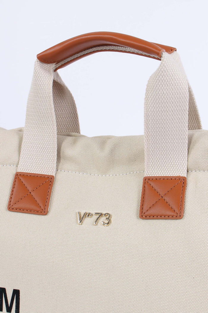 Responsible Sacca Canvas Off White/cuoio-5