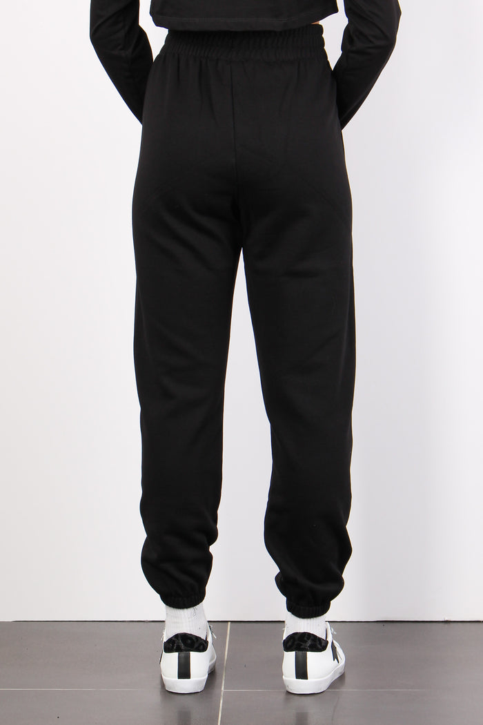 Pantalone Felpa Vita Alta Nero-3