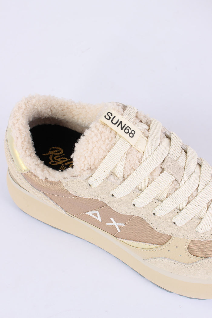 Sneakers Big Ally Teddy Fur Bianco-8