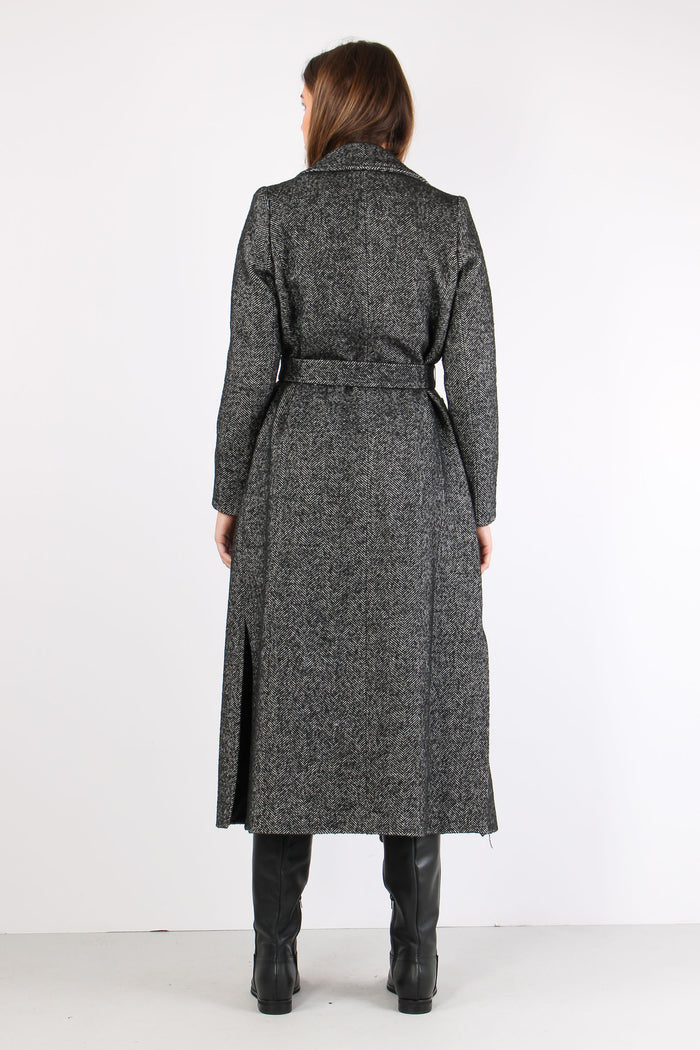 Cappotto Lungo Resca Nero/panna-4
