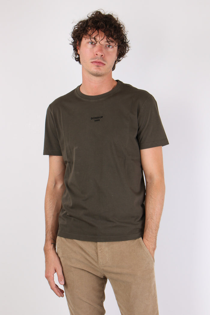 T-shirt Scritta Centrale Dark Chocolate-3