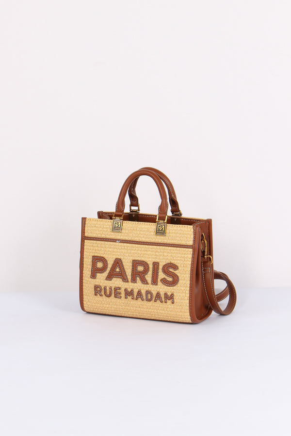 Shopping Mini Rigida Paglia Straw Brown-2