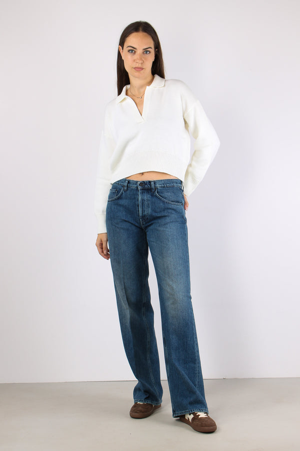 Jacklyn Denim Gamba Larga Denim Medio