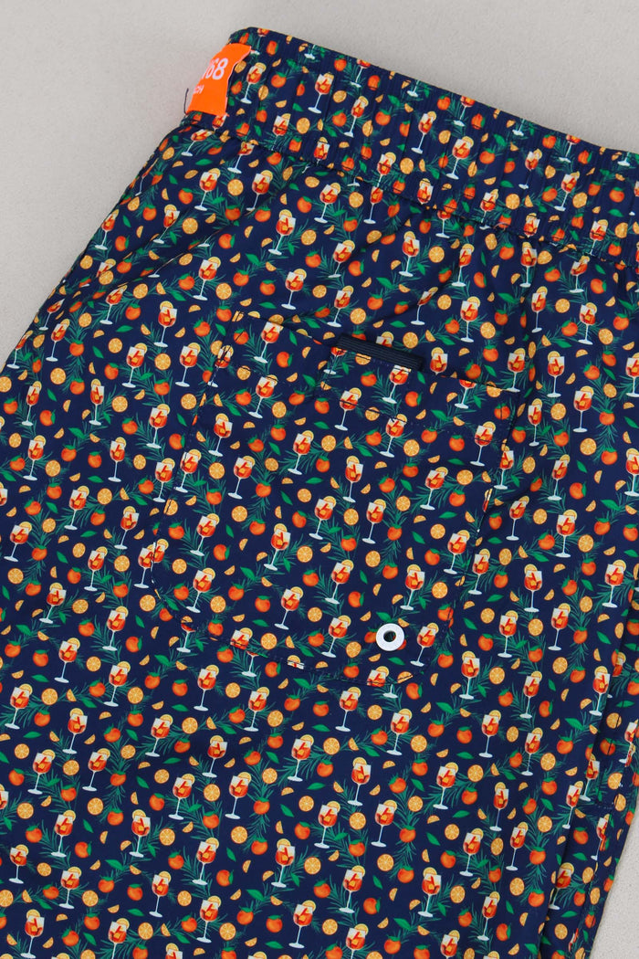 Costume Pantalone Fantasia Navy Blue-8