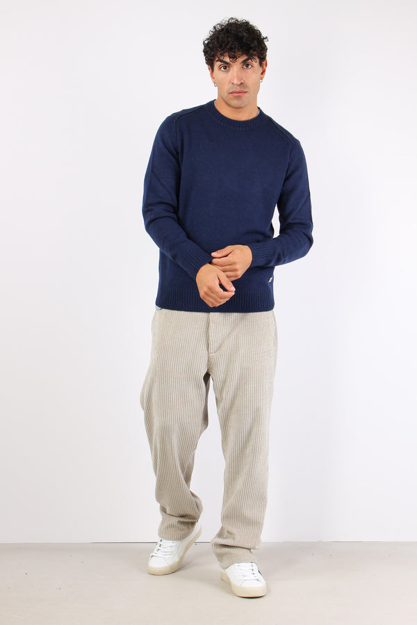 Girocollo Misto Lana Cobalto