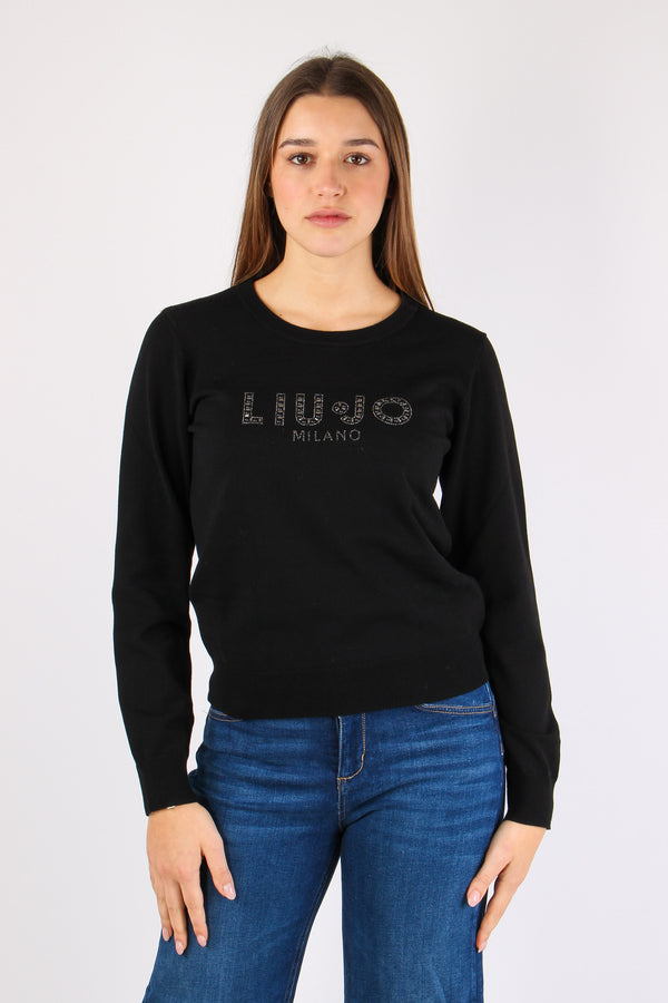 Maglia Logo Viscosa Nero-2