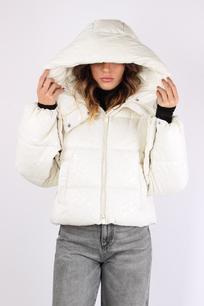 Infuso Piumino Logo Bottoni Ma Tortora-6