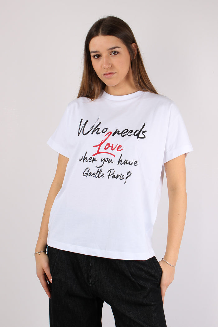 T-shirt Scatoletta Love Bianco-5