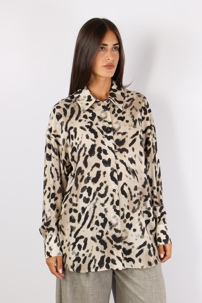 Camicia Over Viscosa Leggera Spotted-7