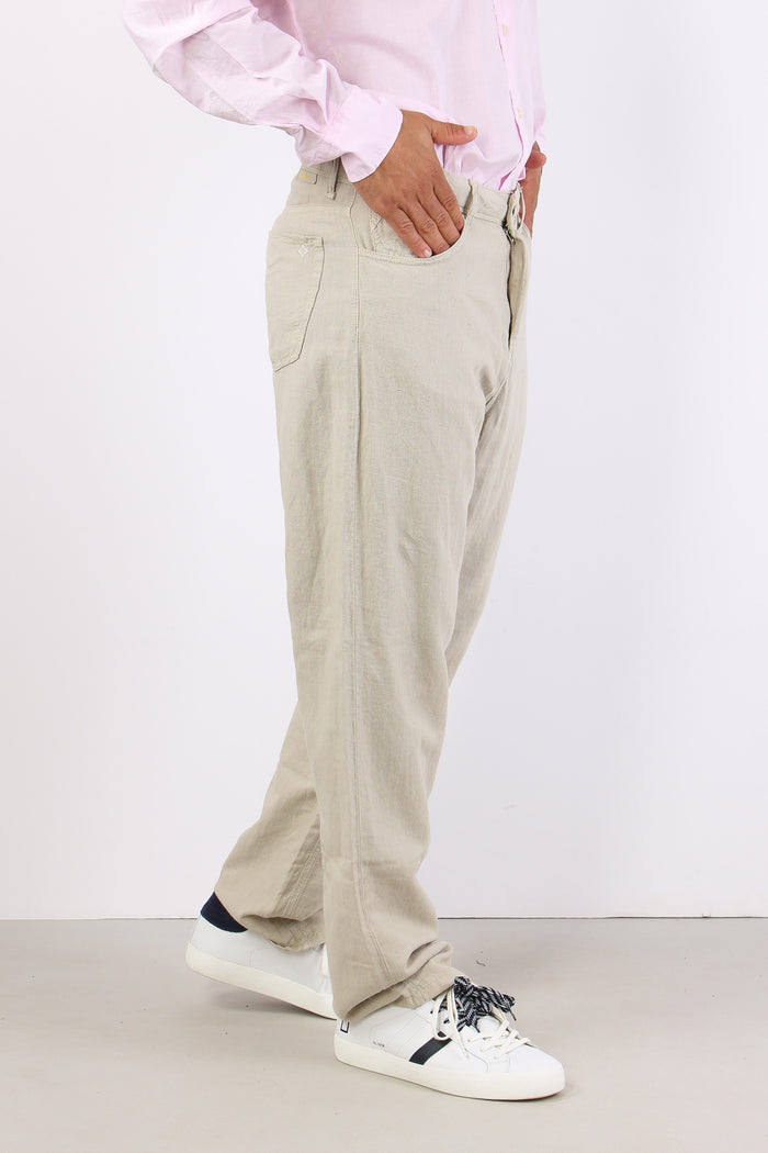Pantalone Wide Fit Sabbia-3