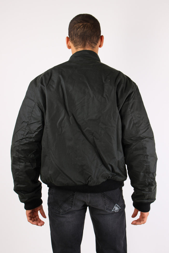 Bomber Fibbia Colletto Verde Scuro-6