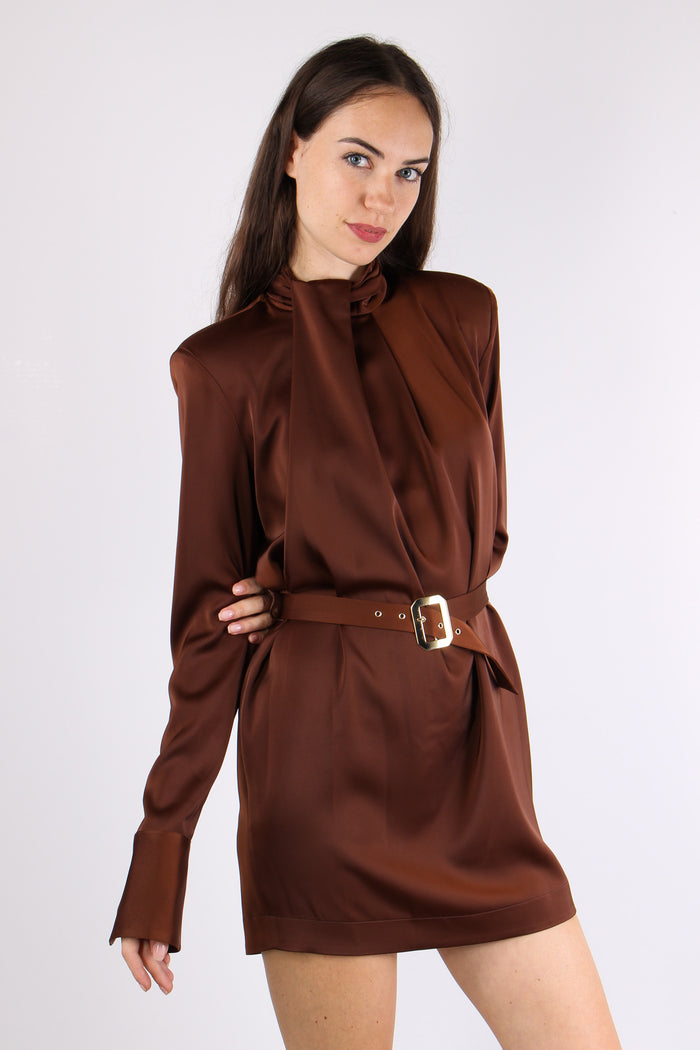 Abito Raso Cintura Brown-4