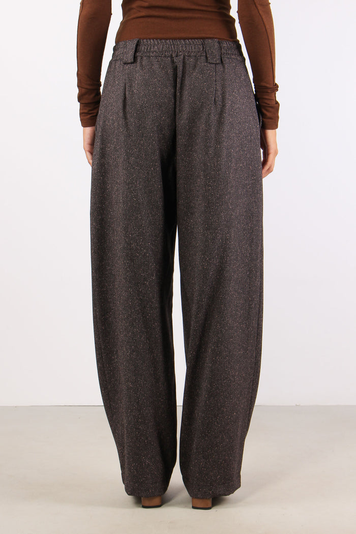 Pantalone Puntinato Nero/rosa-5
