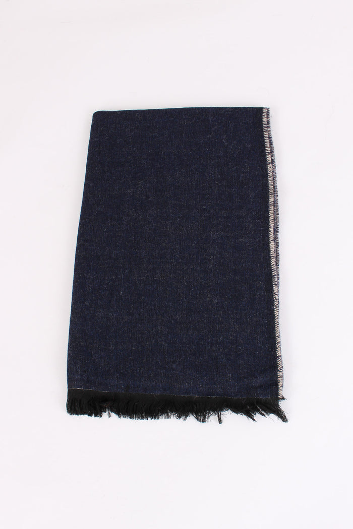 Sciarpa Double Blu/beige