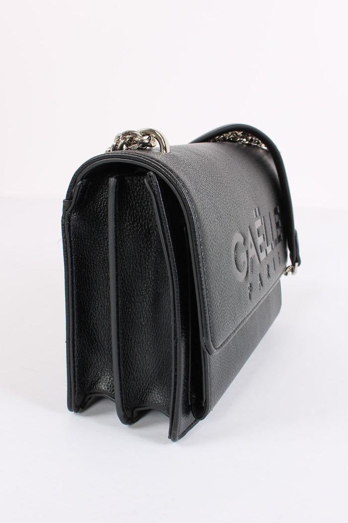 Tracolla Catena Maxi Logo Nero-5