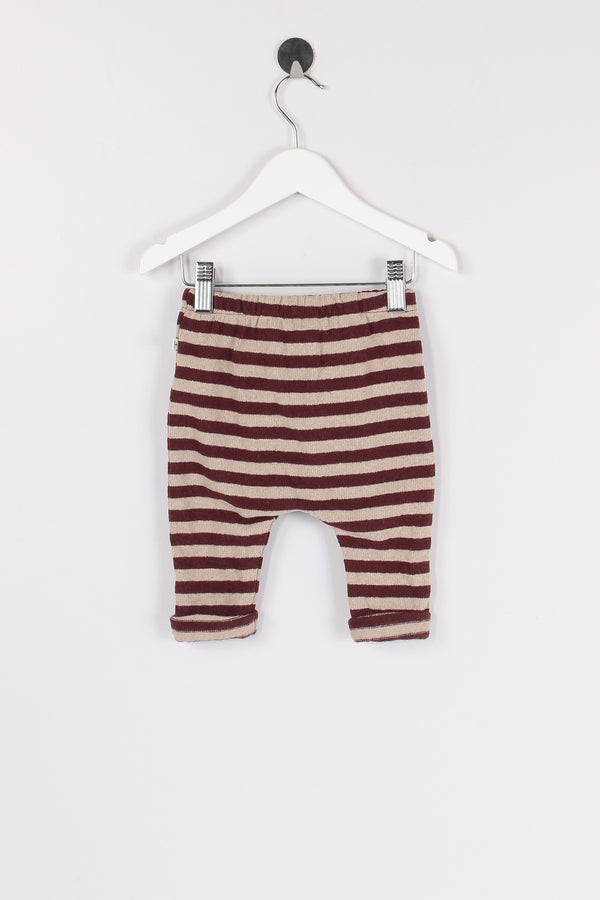 Pantalone Caldo Cotone Riga Tortora/bordeaux-2