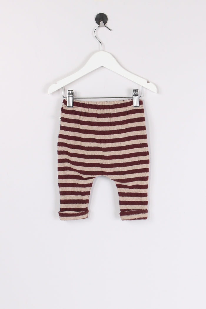 Pantalone Caldo Cotone Riga Tortora/bordeaux-2