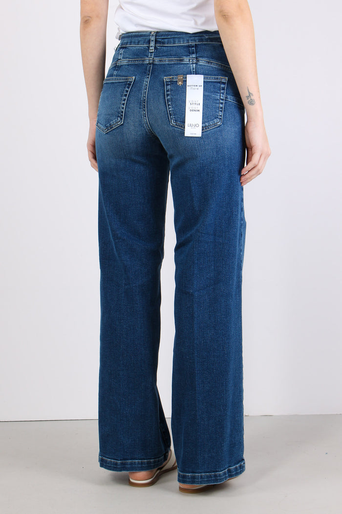 Jeans Good Flare Denim Scuro-4