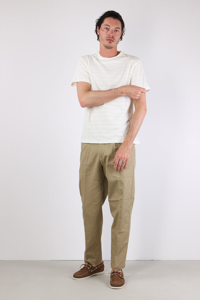 T-shirt Girocollo Basica Off White-5