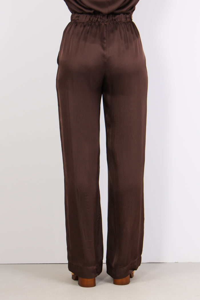 Pantalone Palazzo Effetto Raso Moro-4