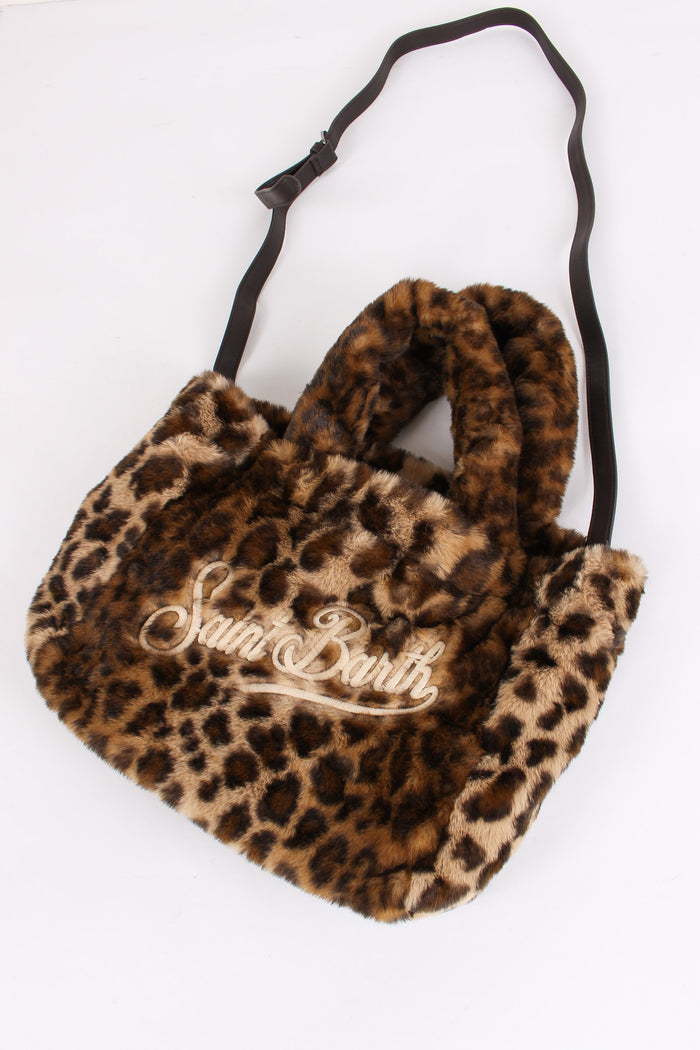 Borsa Mano Pelliccia Animalier Leopard-5