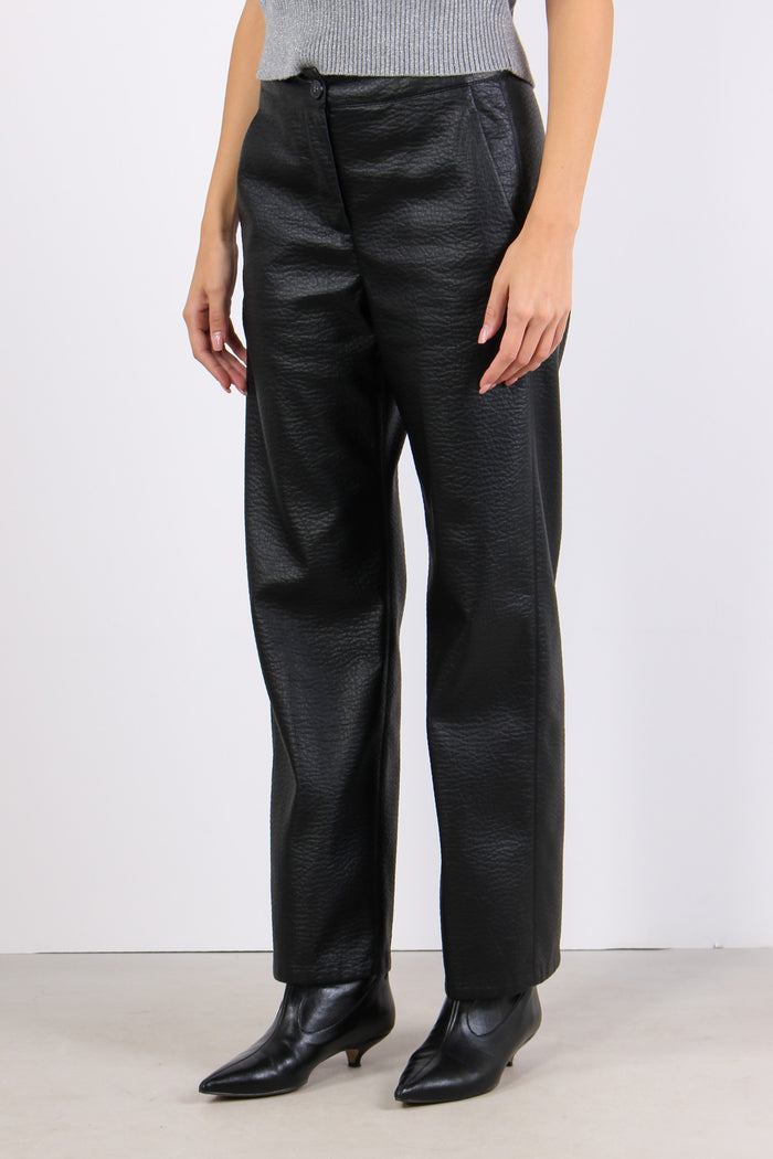 Pantalone Ecopelle Nero-3