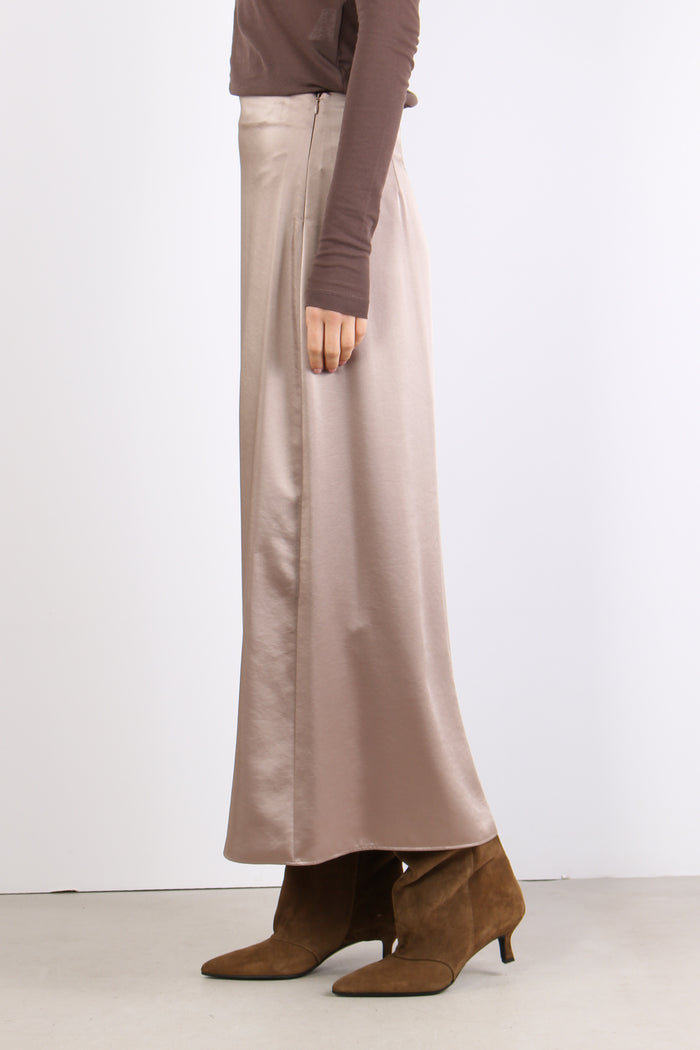 Angelo Gonna Raso Lunga Marron Glace-9