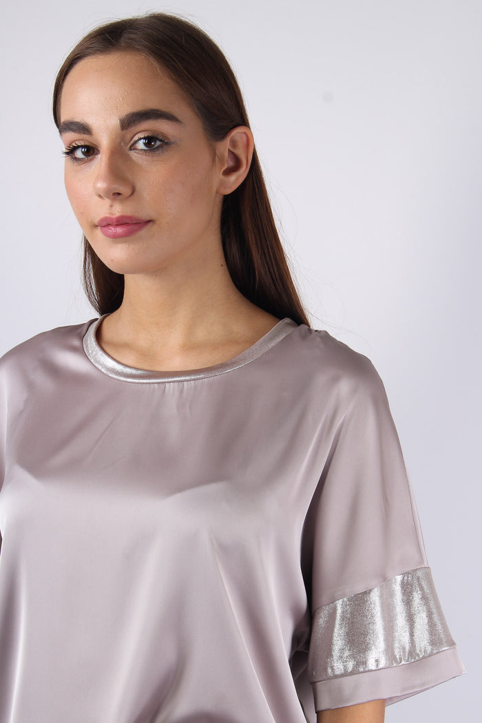 Blusa Mezza Manica Inserto Lam Perla-7