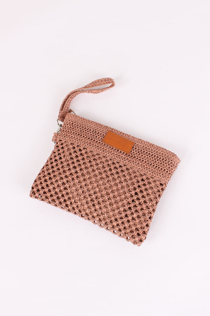 Pochette Rafia Rosa-5