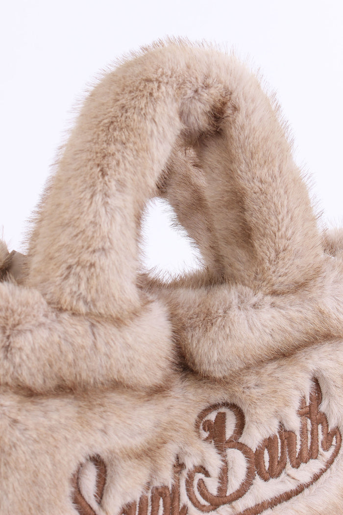 Borsa Mano Pelliccia Panna-7