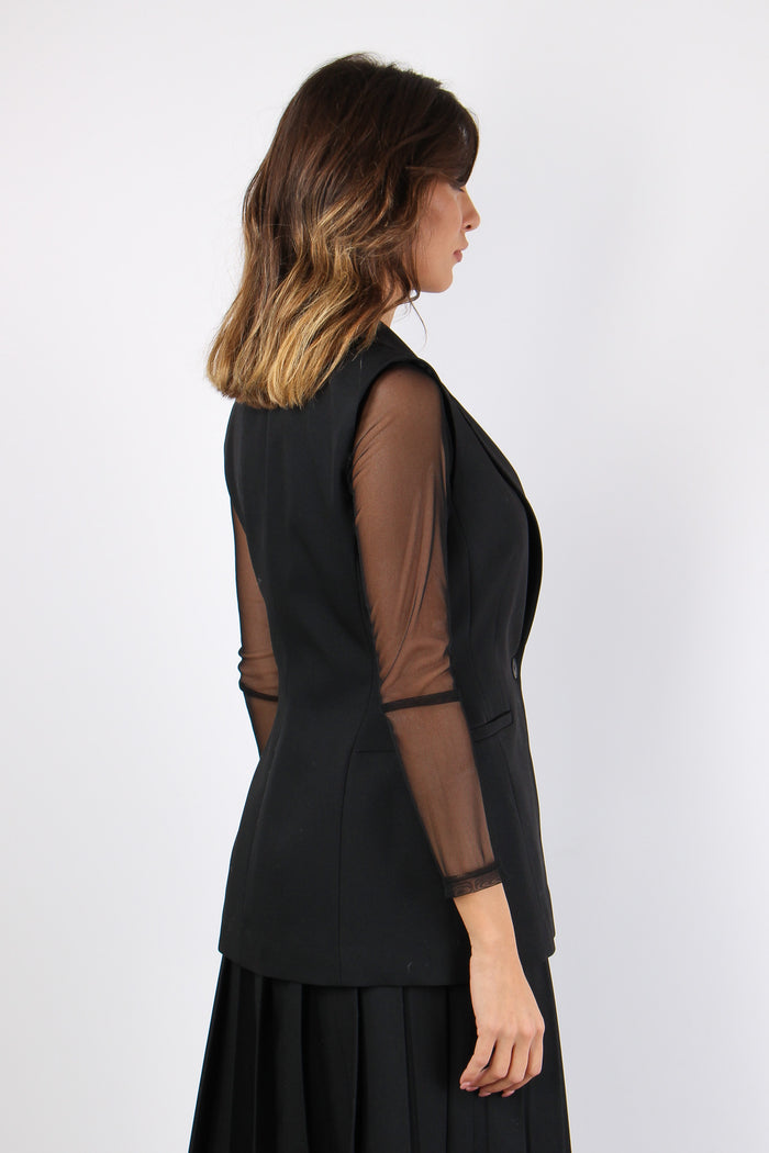 Gilet 3 Bottoni Nero-5
