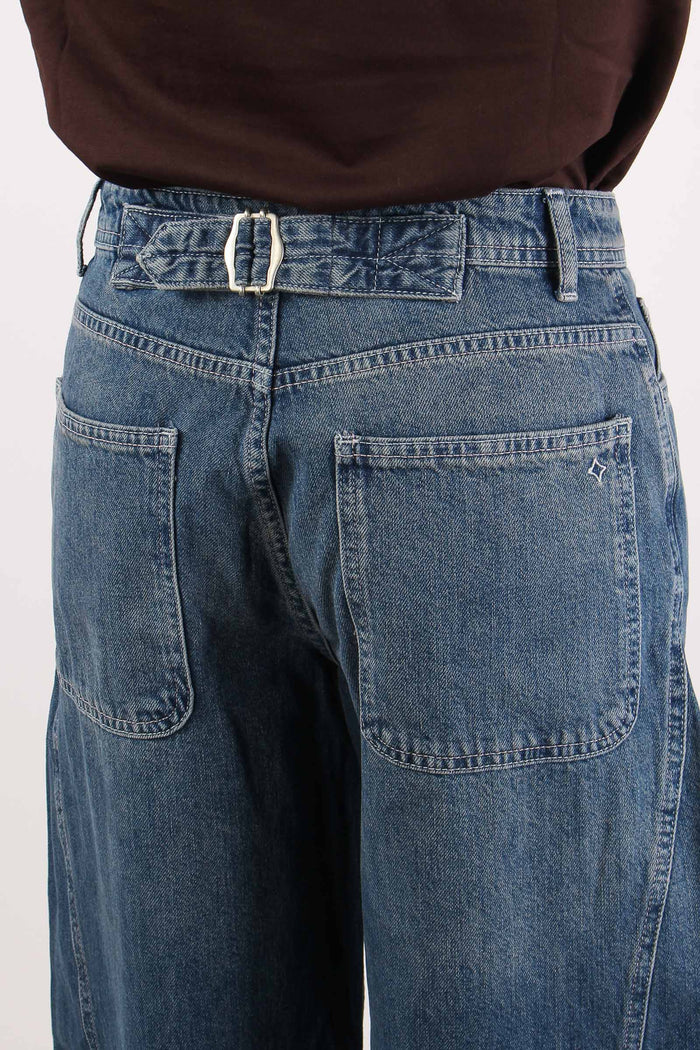 Denim Barrel Wide Leg Denim Scuro-8