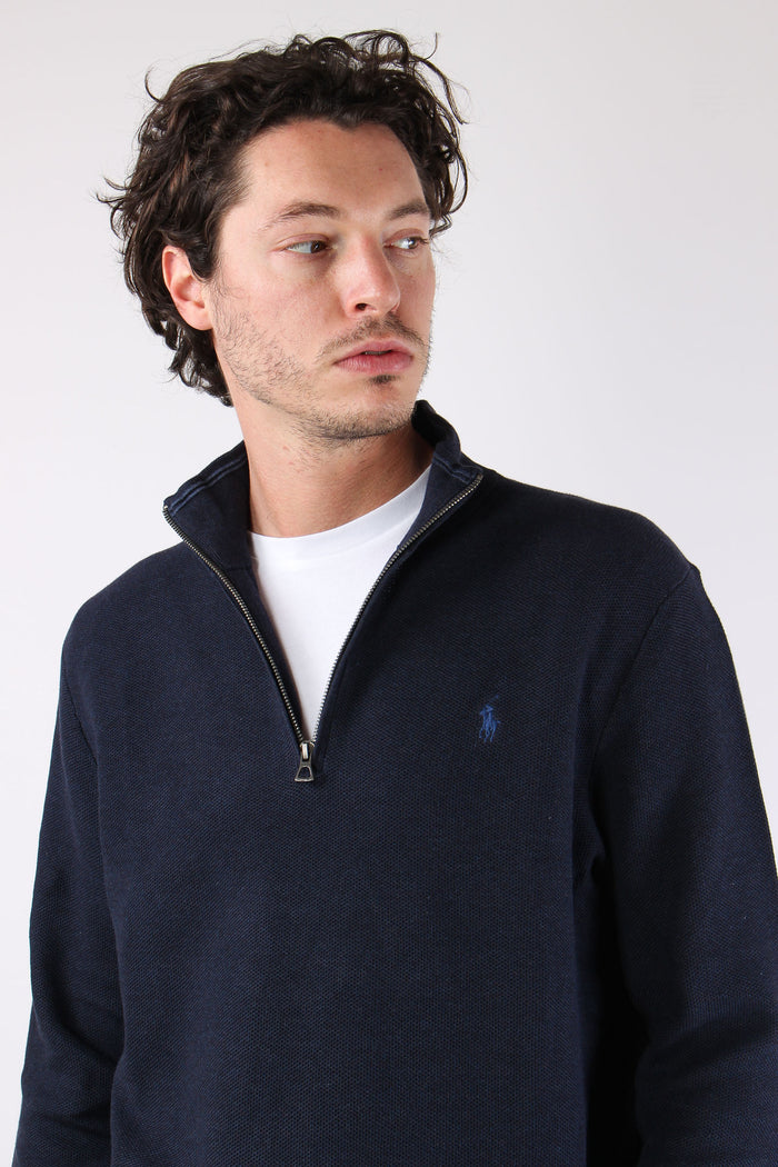 Maglia Mezza Zip Nido Dape Navy-8