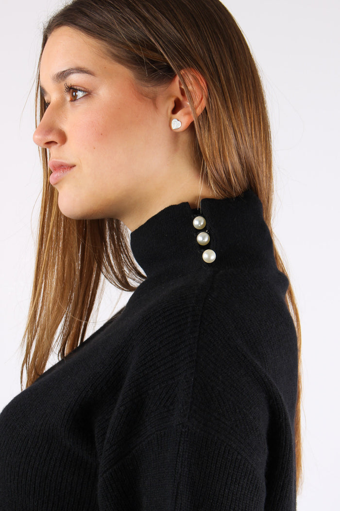 Maglia Collo Alto Nero-6