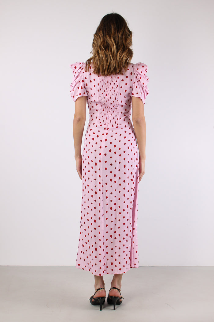 Abito Spalla Arriccio Rosa-4