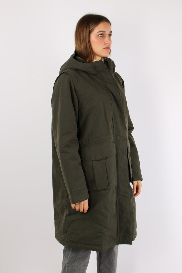 Parka Interno Pelliccia Green Blackish-9