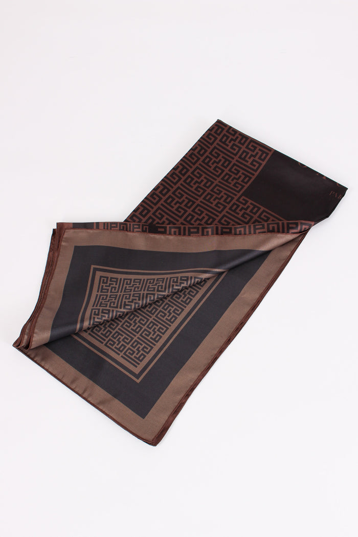 Foulard Monogramma Marrone-3