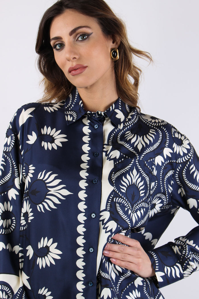 Wkdlastra Camicia Seta Fantasia Foulard Patch-8