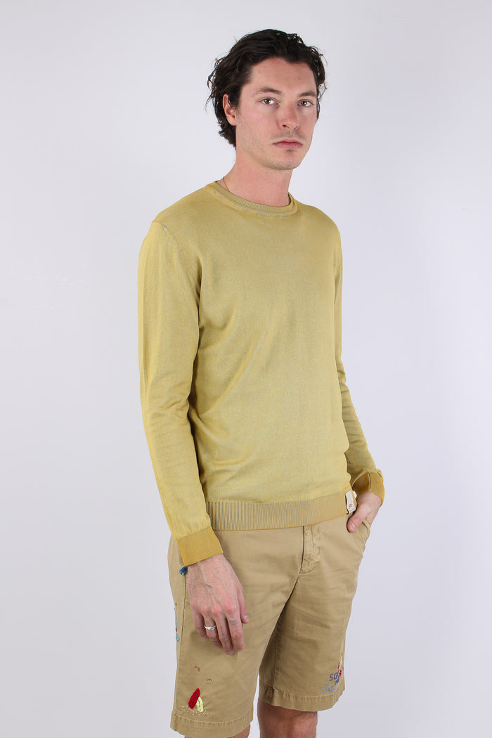 Maglia M/l Filo Reversibile Mostarda/argendo-7