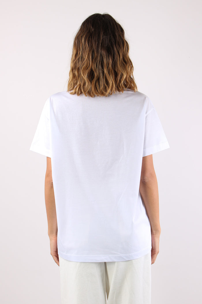 T-shirt Taschino Paillettes Bianco-3
