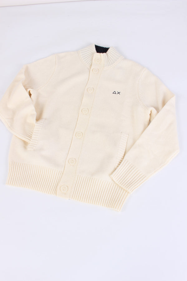 Giacca Maglia Bottoni Bianco-2