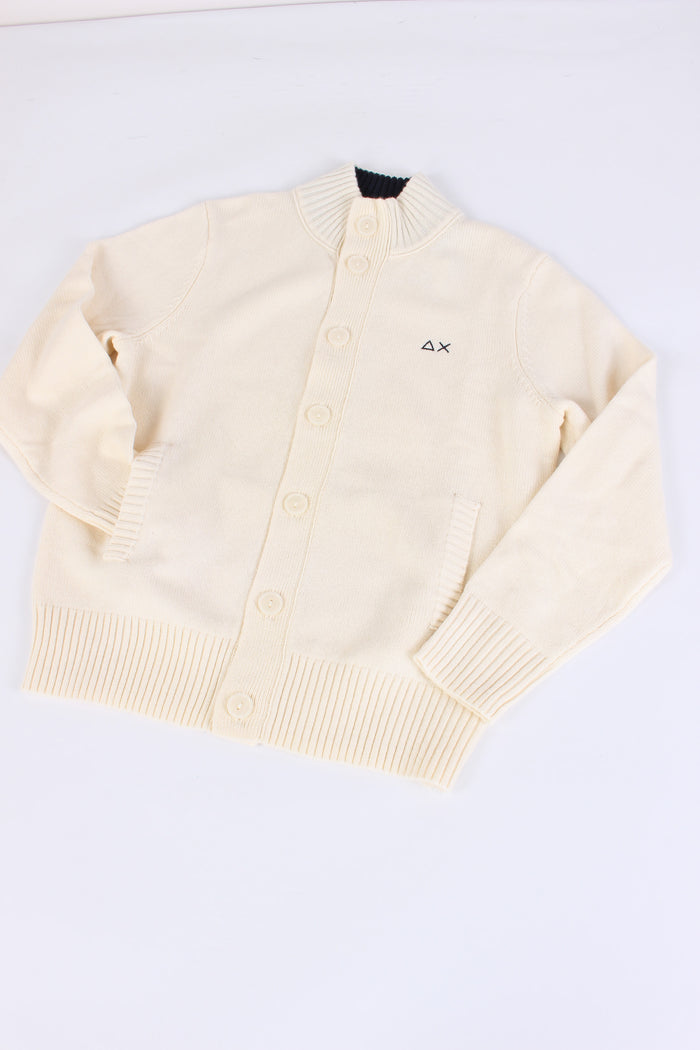 Giacca Maglia Bottoni Bianco-2