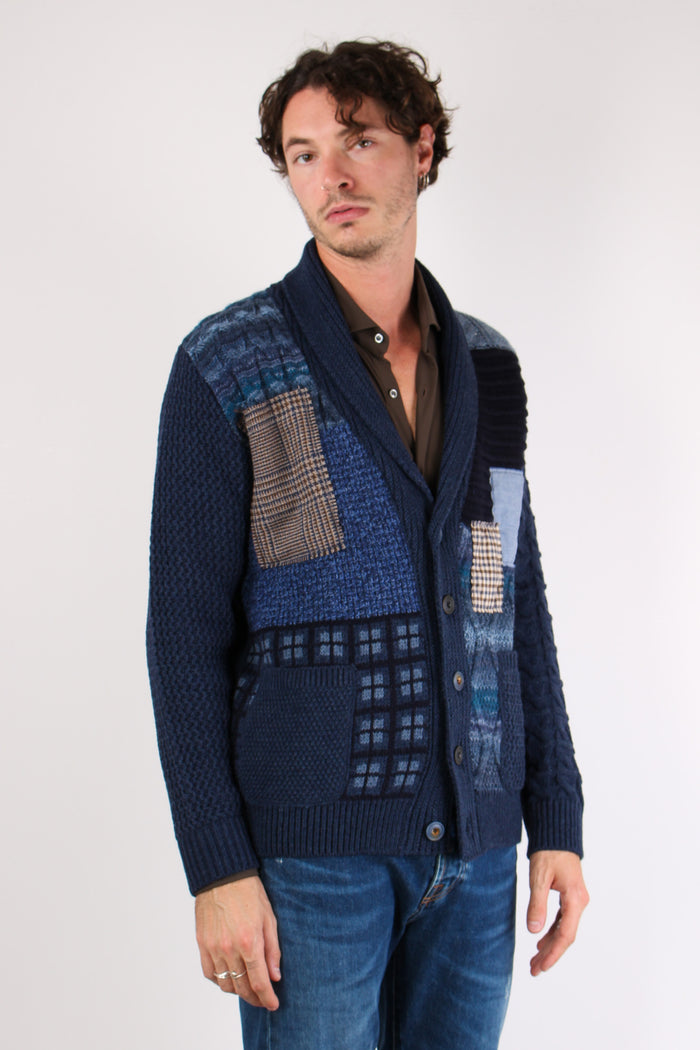 Cardigan Patch Blu-8