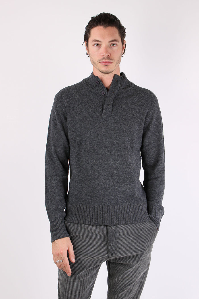Collo Alto  Cotone Dark Grey
