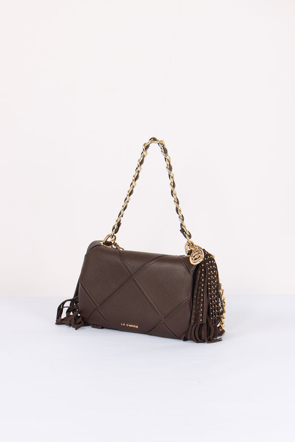 Tracolla Media Frange Brown-2