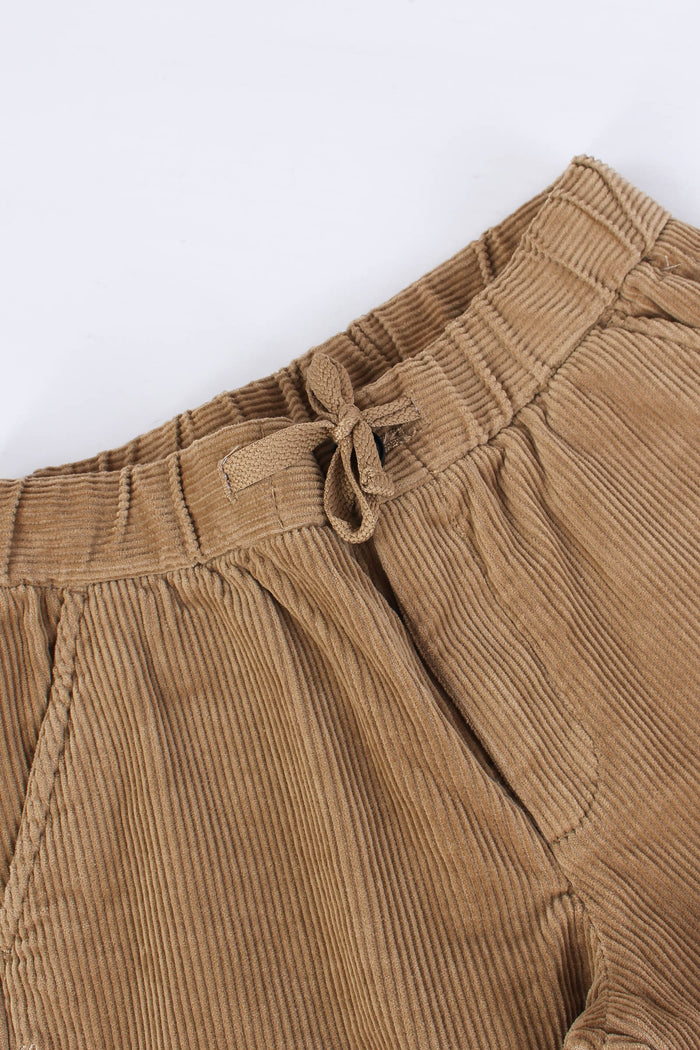 Pantalone Velluto Coulisse Beige-3