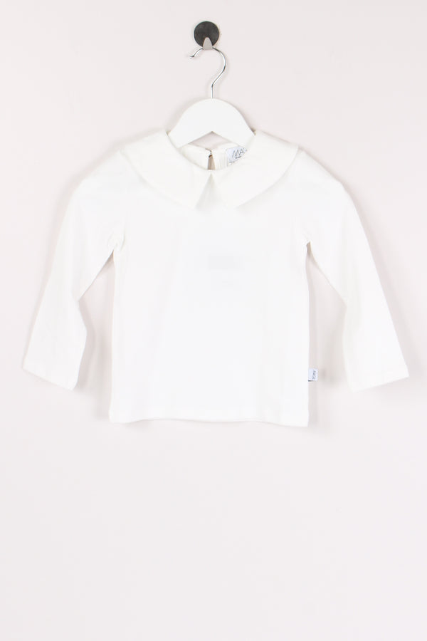 T-shirt Colletto Caldo Cotone Latte