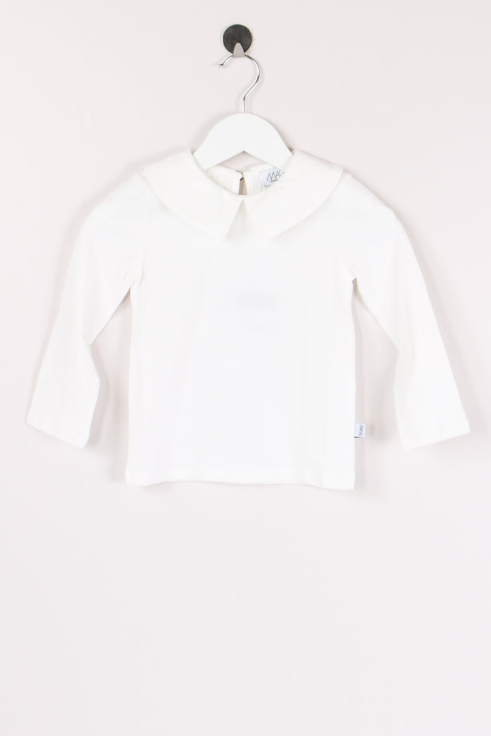 T-shirt Colletto Caldo Cotone Latte