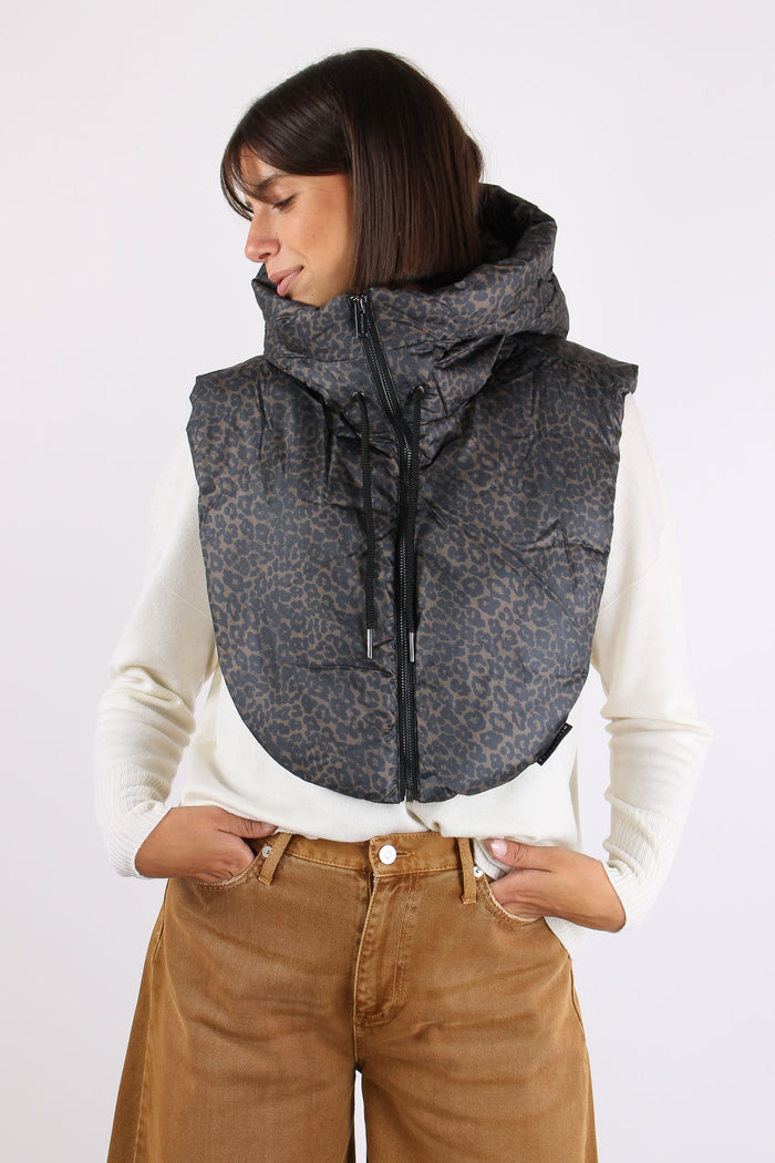 Piumino Pettorina Leopard