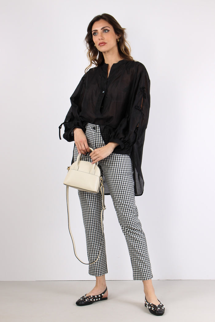 Camicia Mussola Fiocchi Nero-5